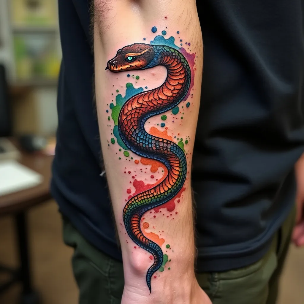 Abstract Snake Art