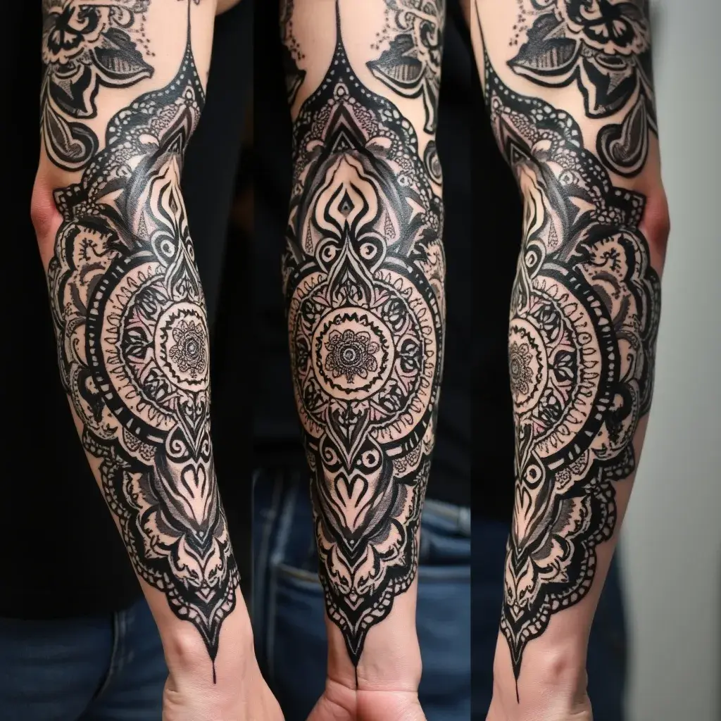 Blackwork Mandala Sleeve