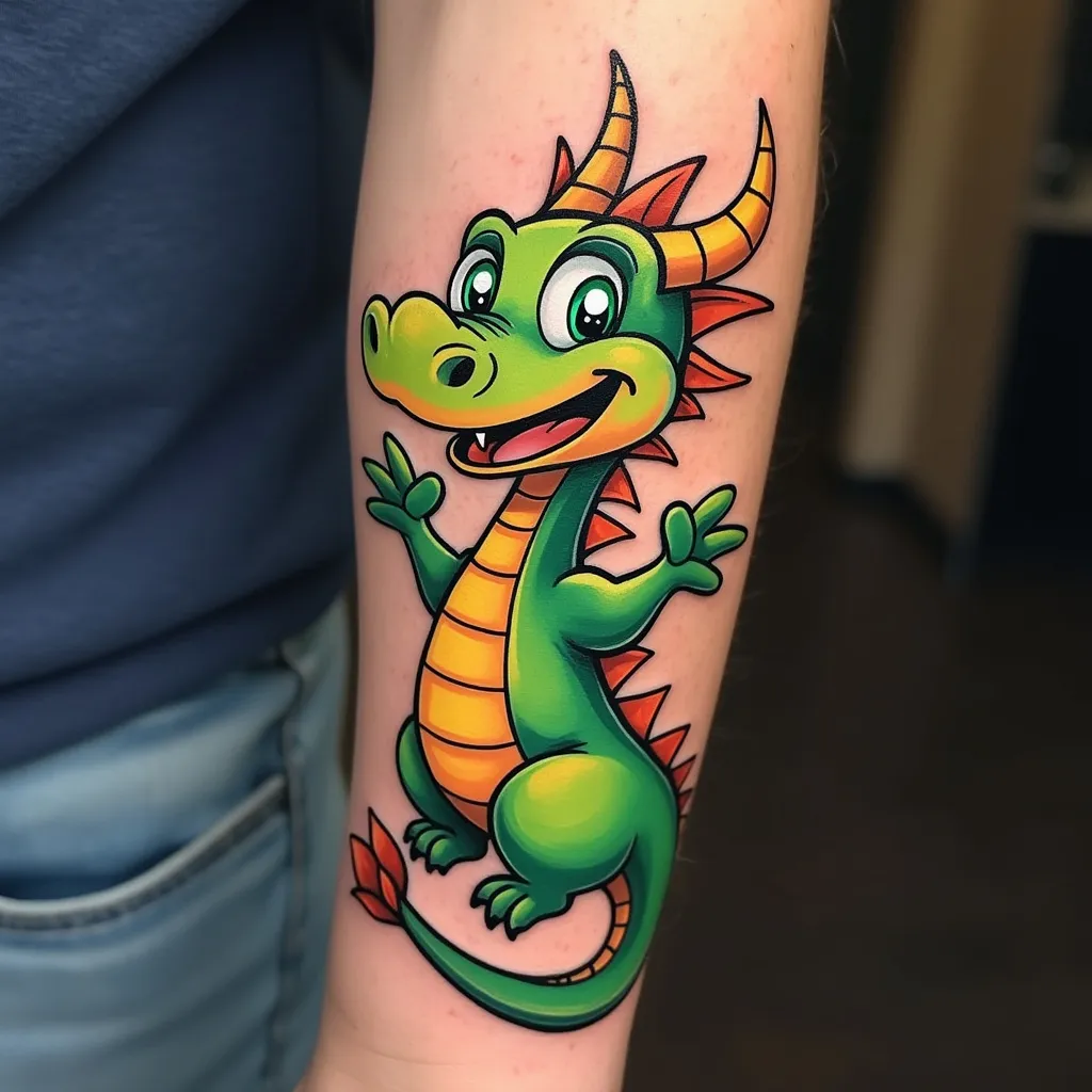 Friendly Cartoon Dragon