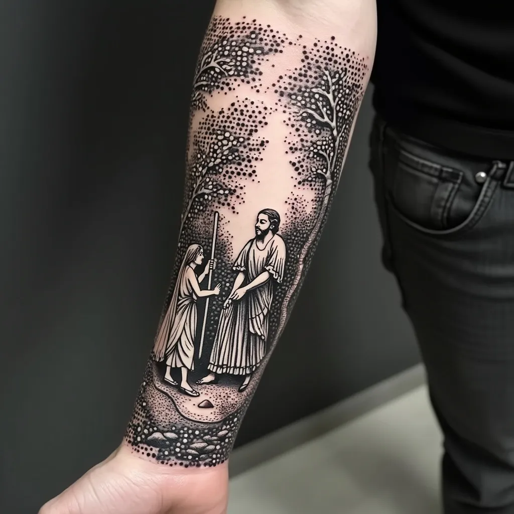 Dotwork Garden of Eden