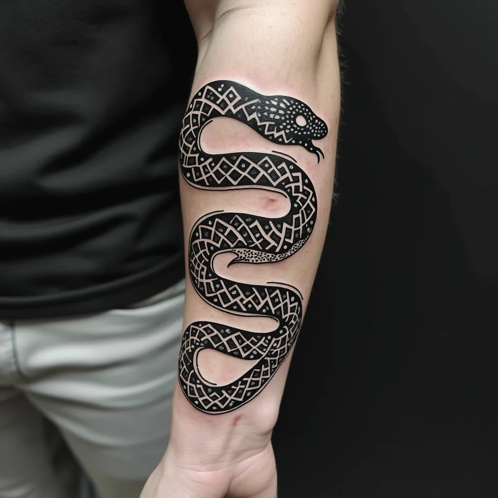 Geometric Snake Pattern