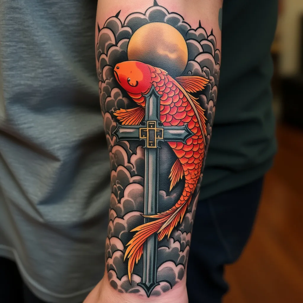 Japanese Koi and Cross