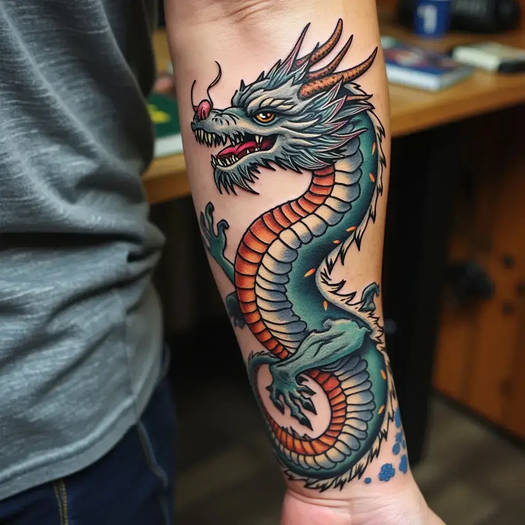 Surreal Dragon Tattoo