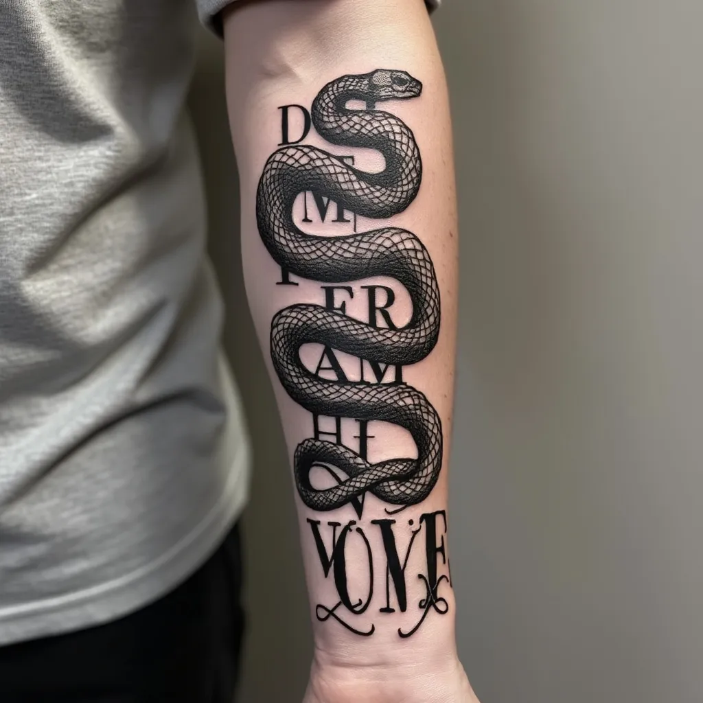 Lettering Snake Twist