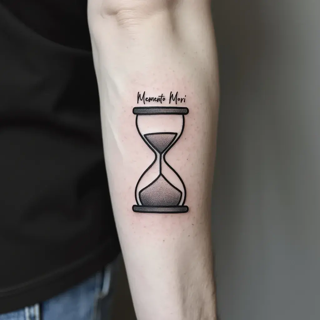 Minimalist Memento Mori Hourglass