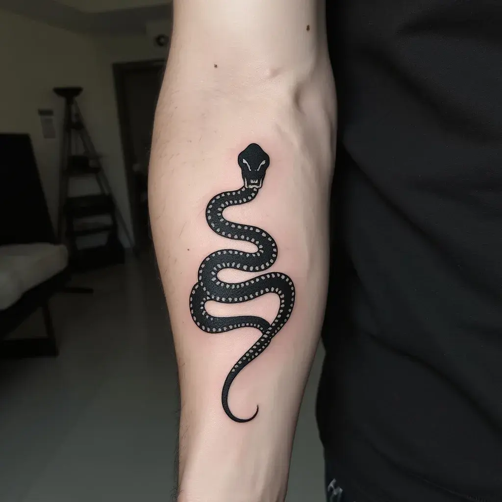 Minimalist Snake at the Elbow