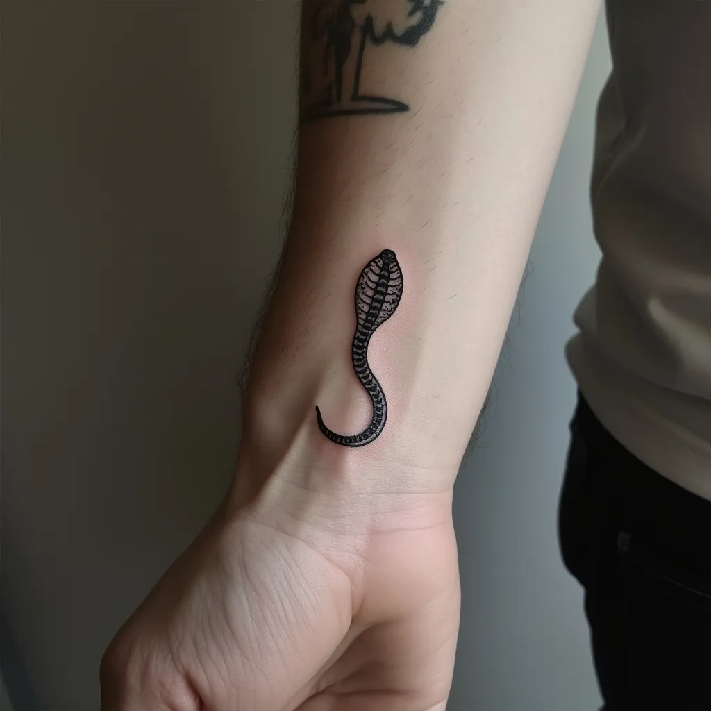 Minimalist Snake Tattoo