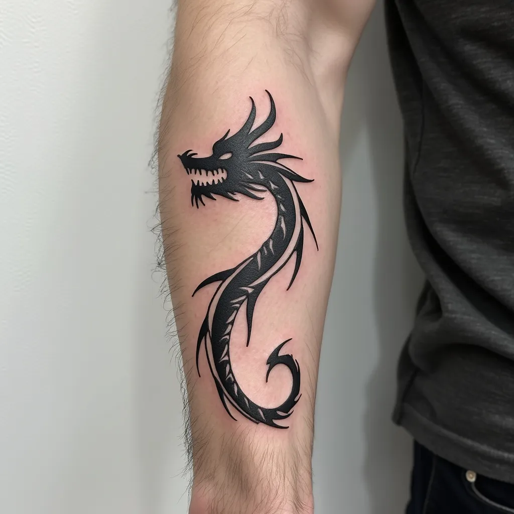 Minimalist Tribal Dragon