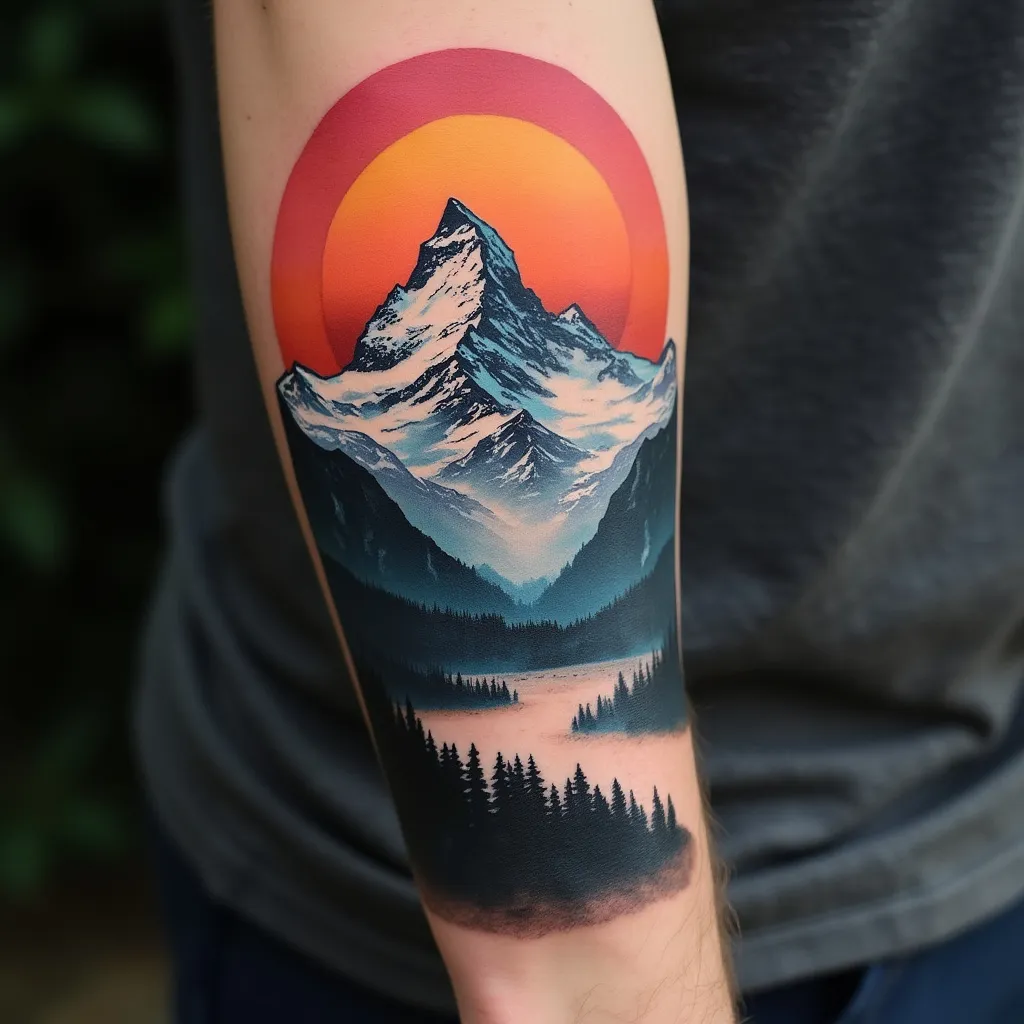 Mountain Sunrise Realism