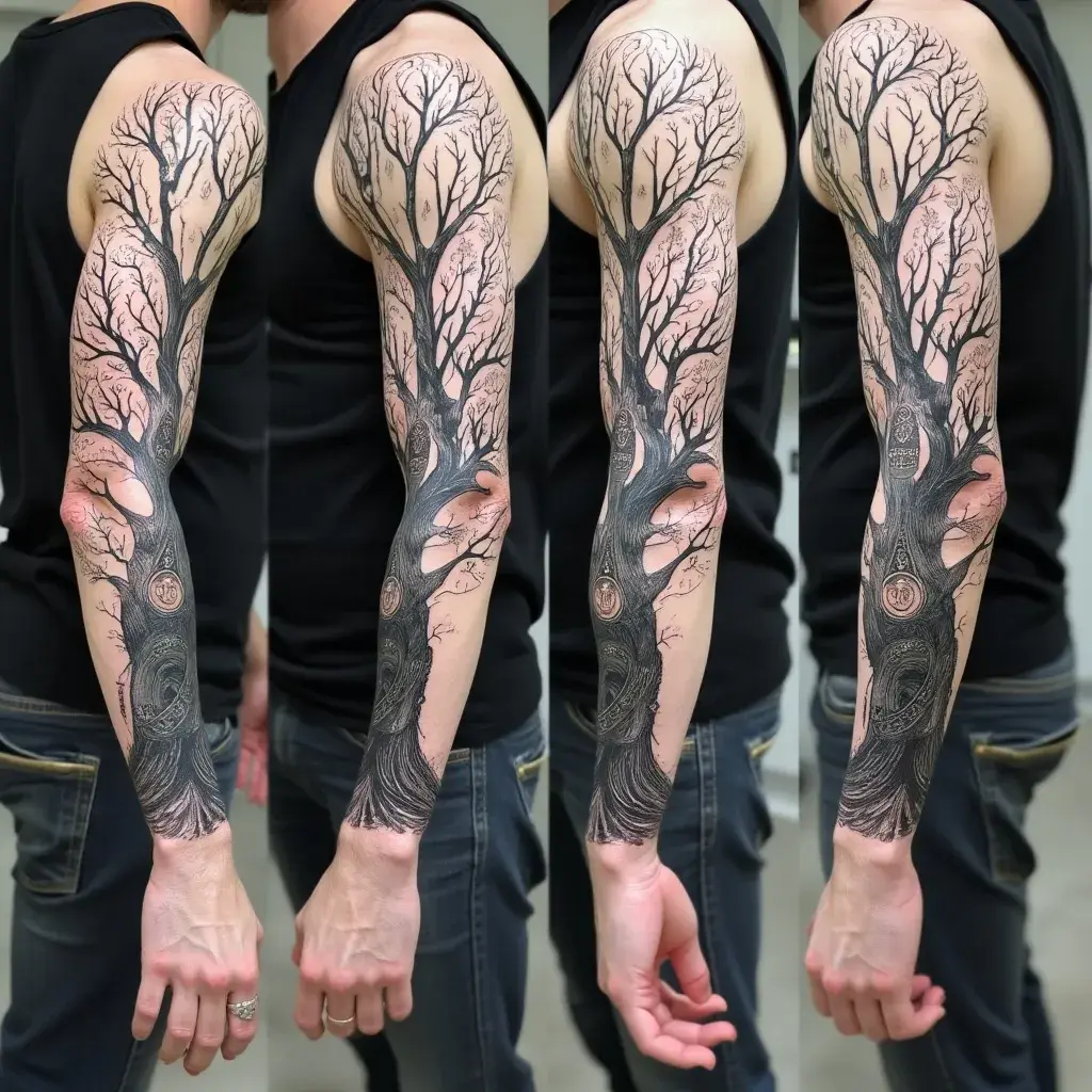 Mystery Blackwork Tree