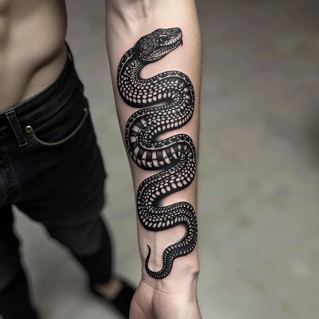 Negative Space Snake Sleeve