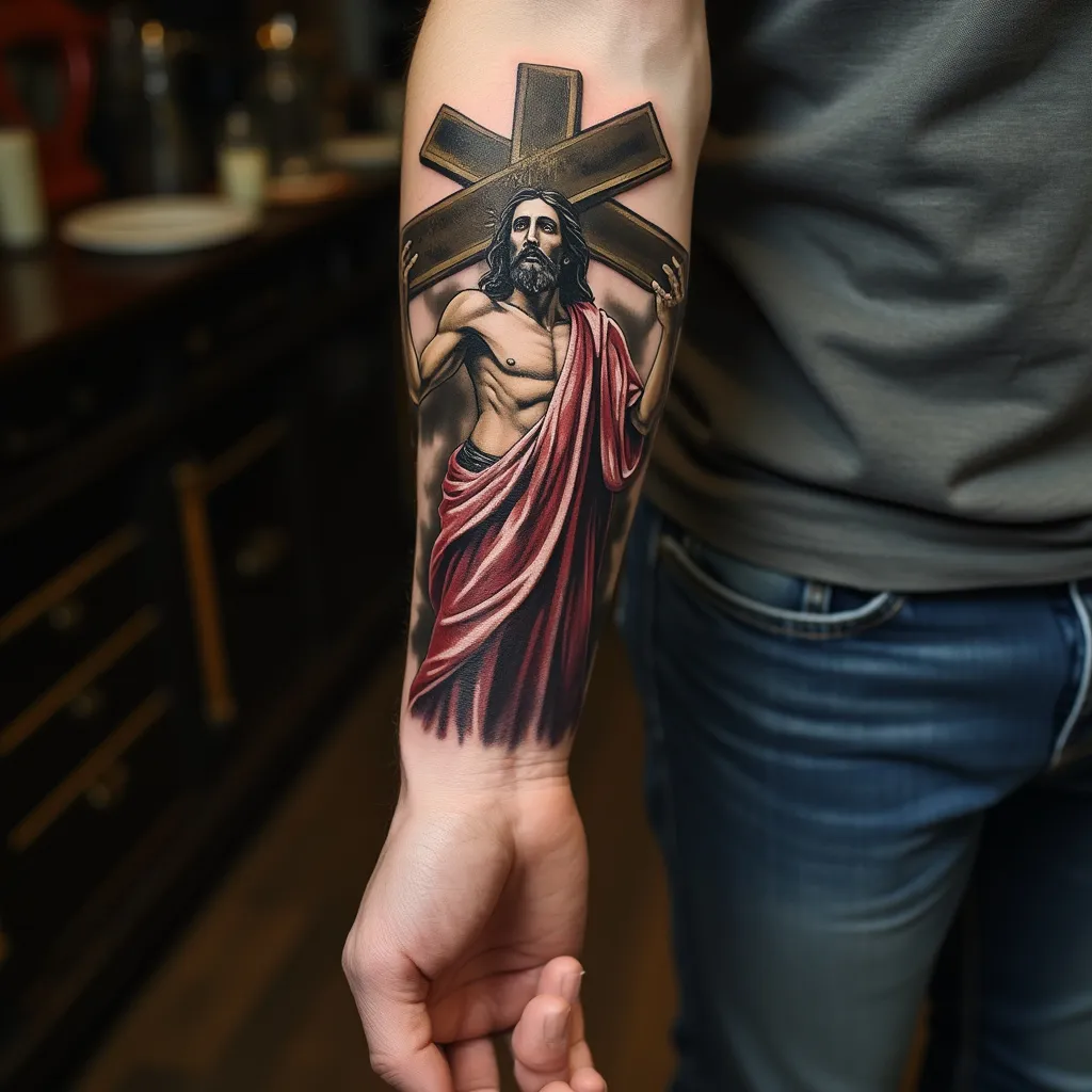 Realistic Jesus with Cross