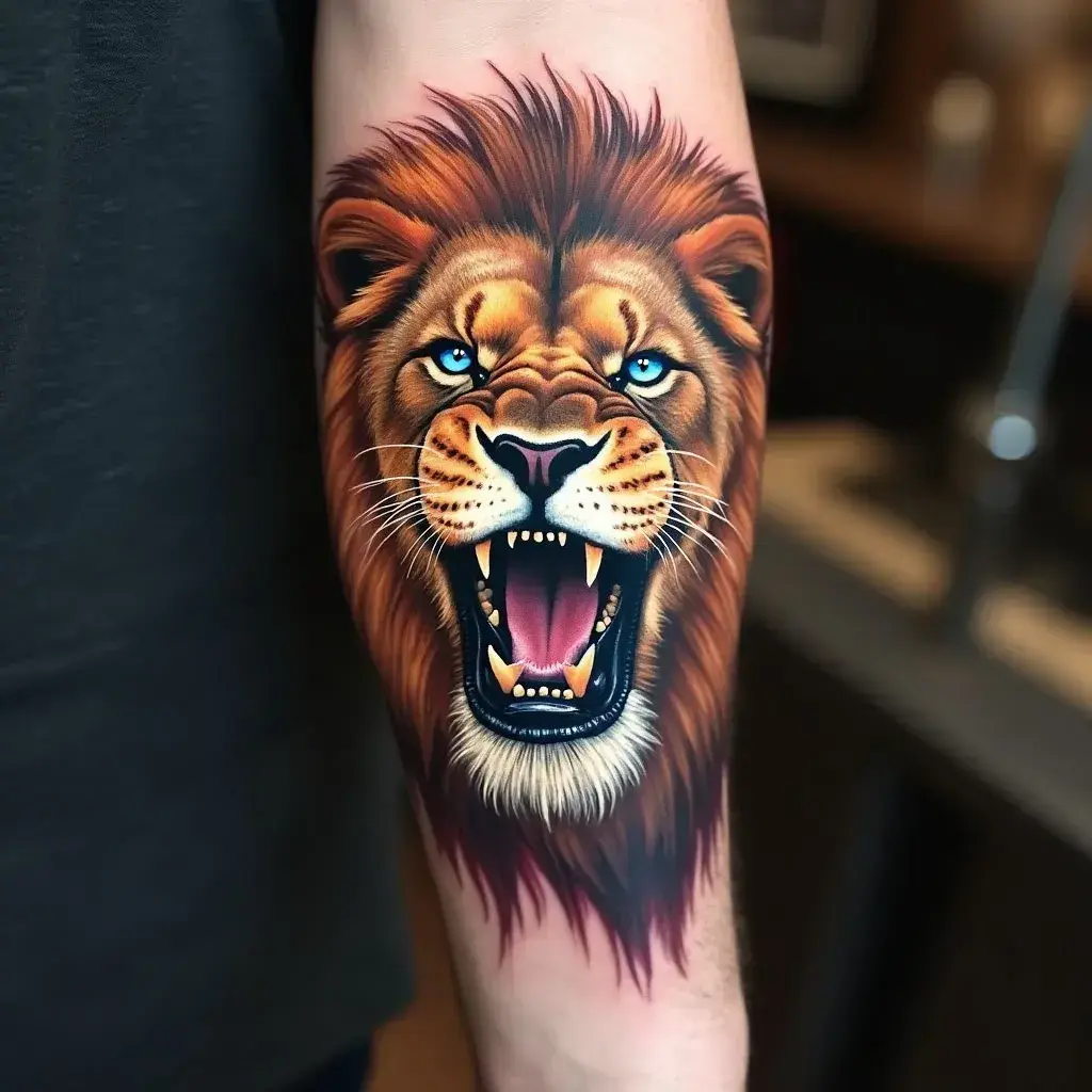 Realistic Roaring Lion