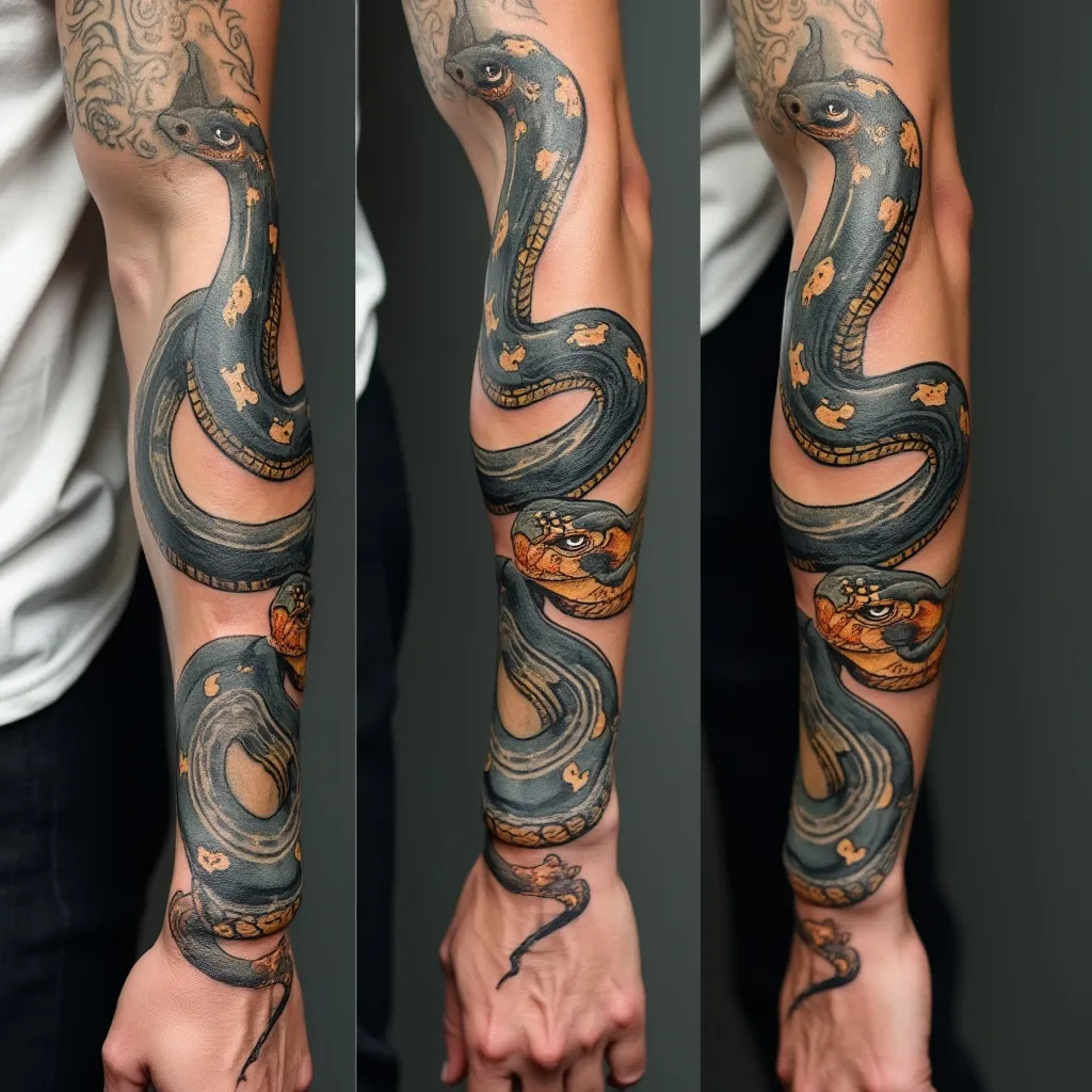 Realistic Snake Sleeve