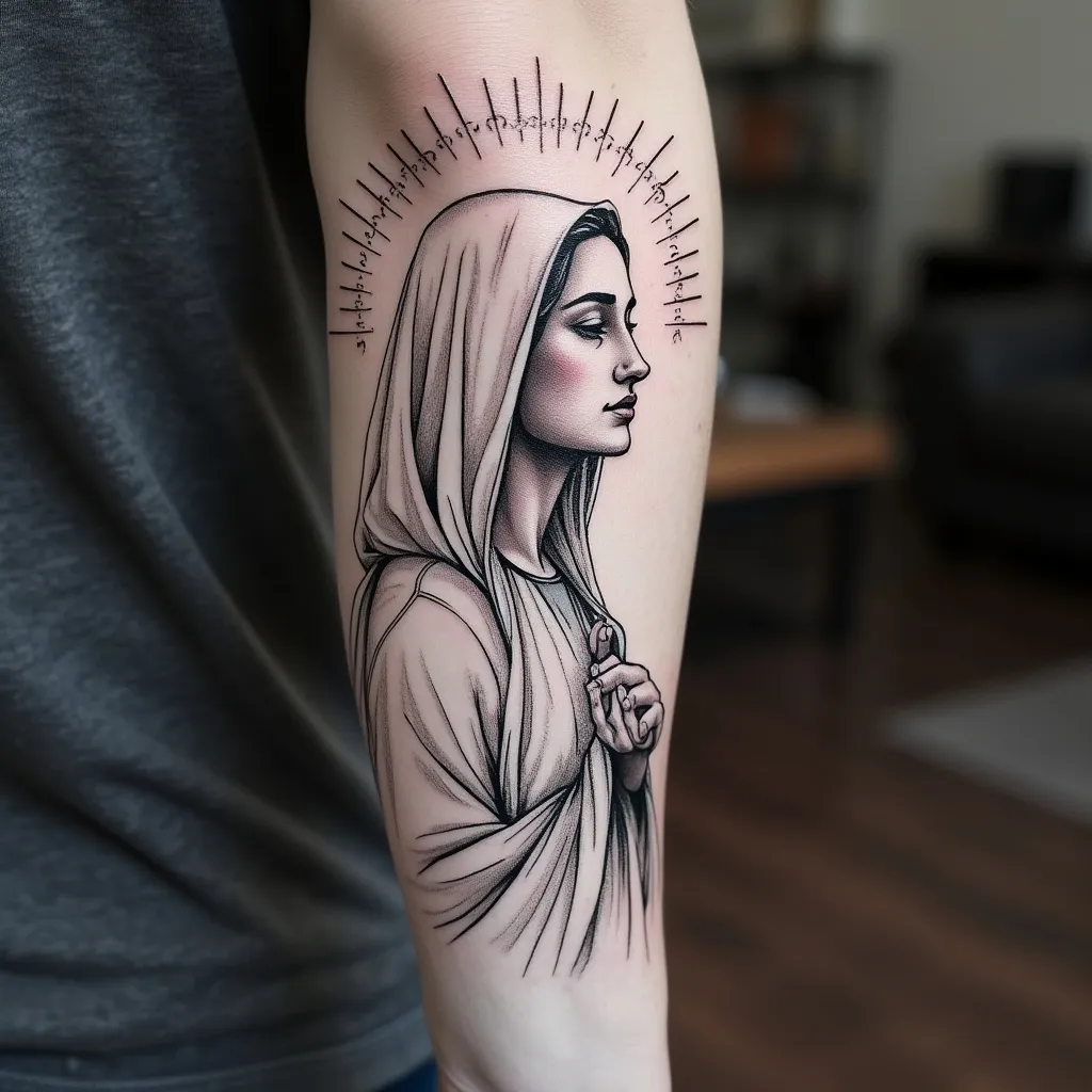 Sketch Virgin Mary