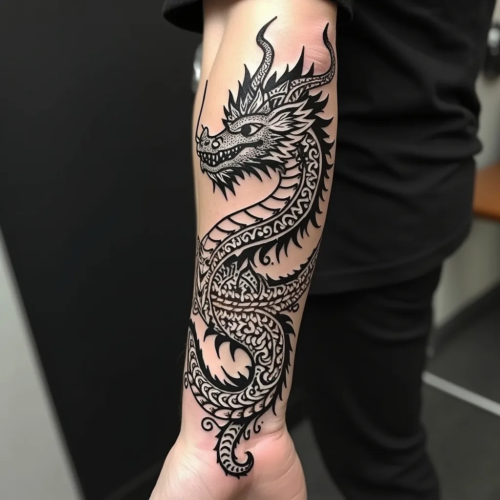 Tribal Dragon Design