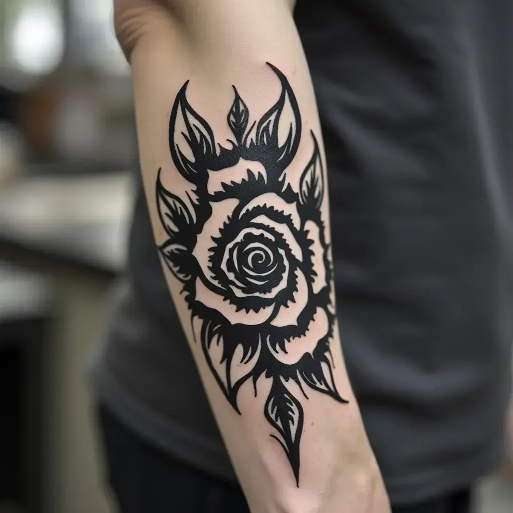 Tribal Rose Symbol