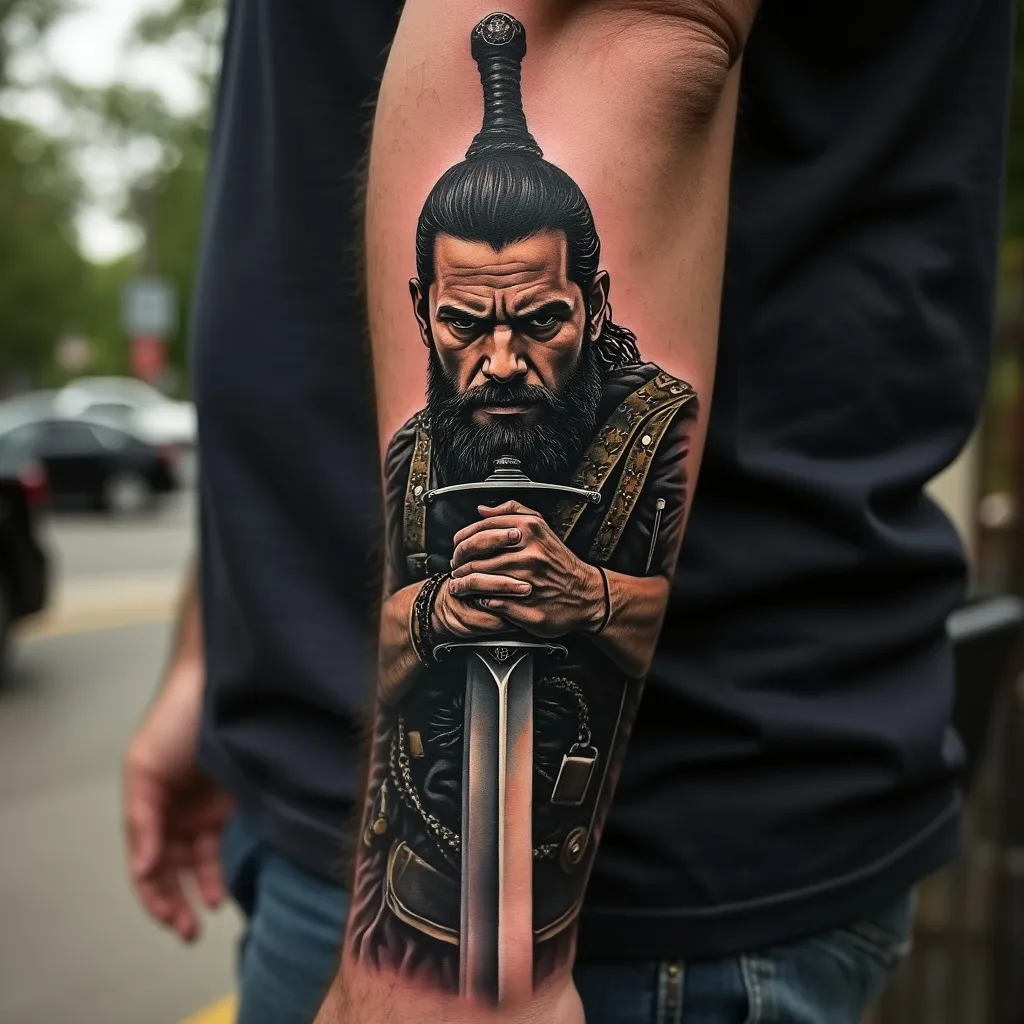 Warrior with Sword Portrait