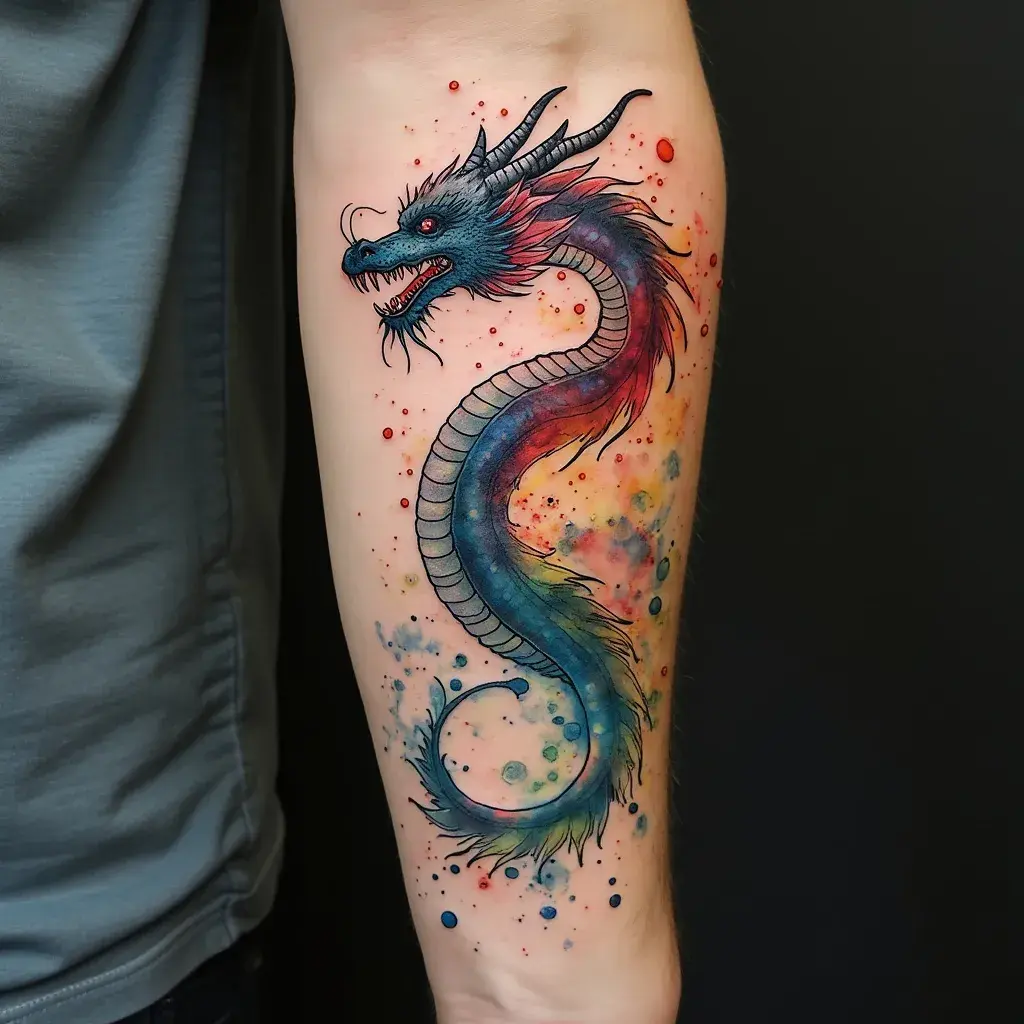 Watercolour Dragon Cascade