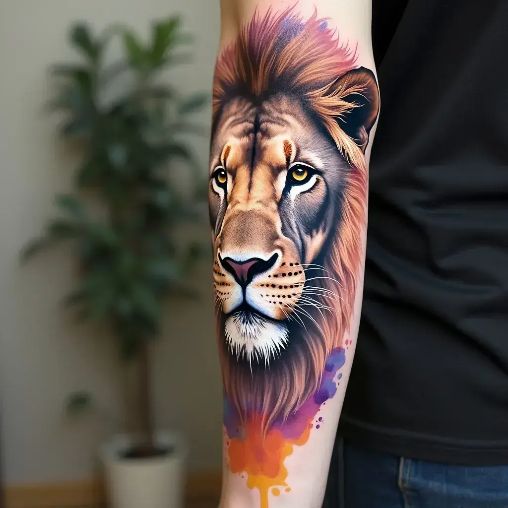 Watercolour Lion Sleeve