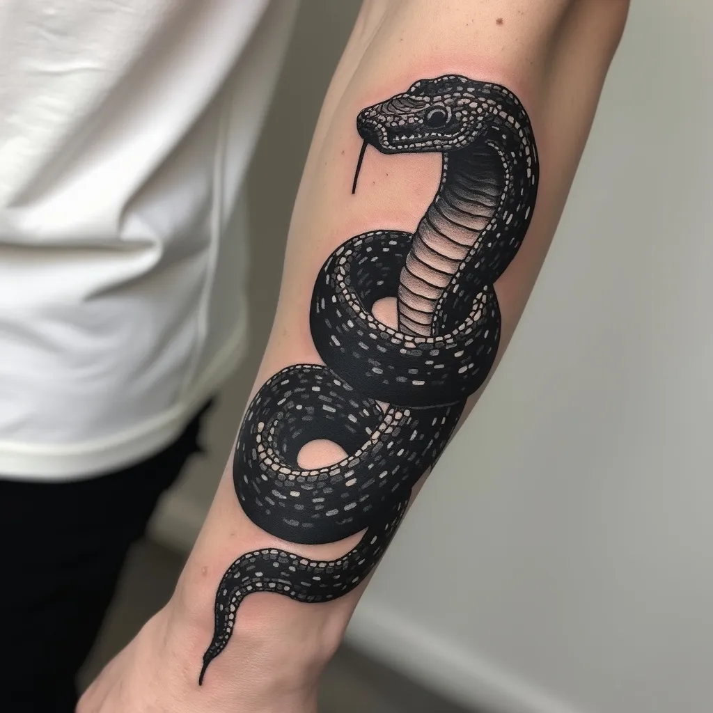 Watercolour Monochrome Snake